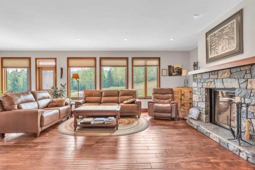 64134-265 West Road, Rural Bighorn No. 8, M.D. Of, AB - Indoor Photo Showing Living Room With Fireplace