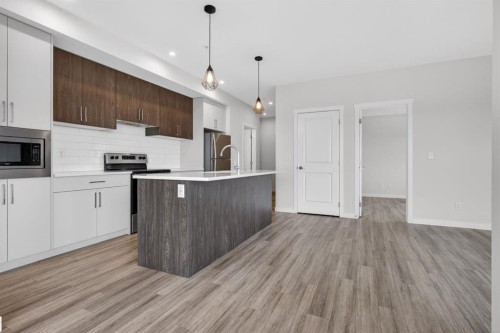 216-238 Sage Valley Common Nw, Calgary, AB - Indoor Photo Showing Kitchen With Upgraded Kitchen