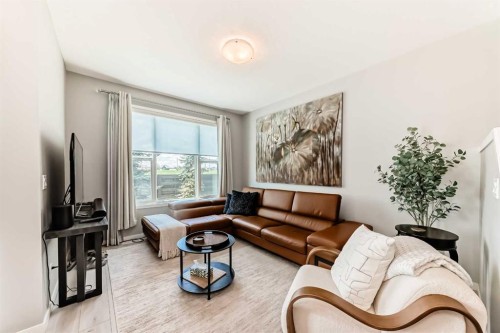 984 Seton Circle Se, Calgary, AB - Indoor Photo Showing Living Room