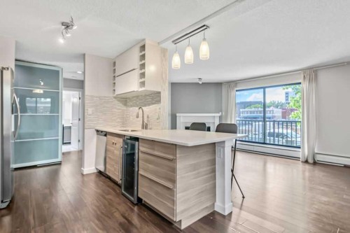 204-1512 16 Avenue Sw, Calgary, AB - Indoor Photo Showing Kitchen With Upgraded Kitchen