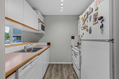 111-1206 Bow Valley Trail, Canmore, AB - Indoor Photo Showing Kitchen With Double Sink