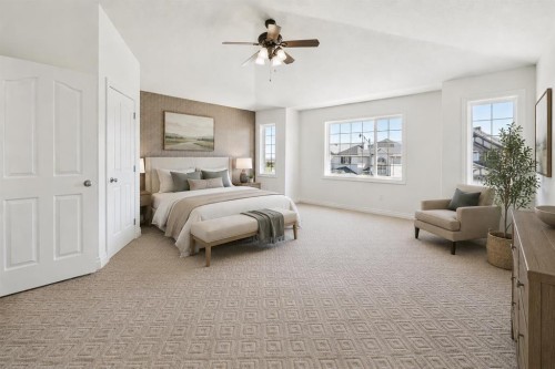 22 Sherwood Cove Nw, Calgary, AB - Indoor Photo Showing Bedroom