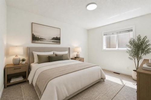 22 Sherwood Cove Nw, Calgary, AB - Indoor Photo Showing Bedroom