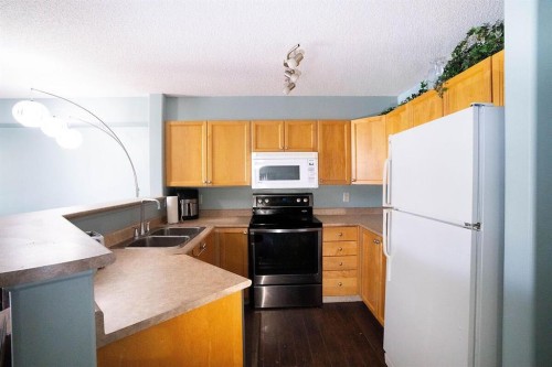 214-1000 Citadel Meadow Point Nw, Calgary, AB - Indoor Photo Showing Kitchen With Double Sink