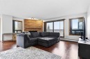 805-320 Meredith Road Ne, Calgary, AB  - Indoor Photo Showing Living Room With Fireplace 