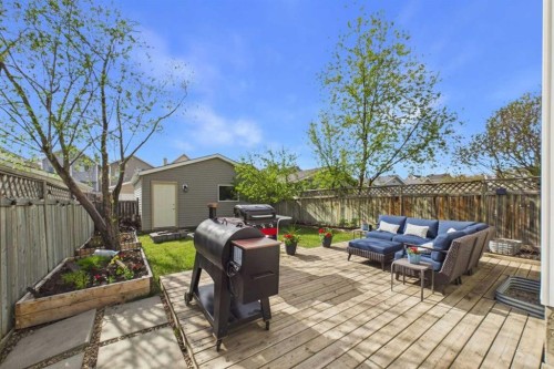 67 Prestwick Crescent Se, Calgary, AB - Outdoor With Deck Patio Veranda With Backyard