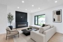 4940 45 Street Sw, Calgary, AB  - Indoor Photo Showing Living Room With Fireplace 