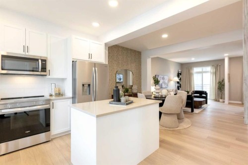 1510 Rangeview Drive Se, Calgary, AB - Indoor Photo Showing Kitchen With Upgraded Kitchen