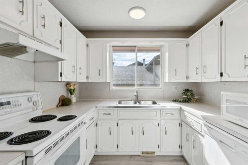 1121 Berkley Drive Nw, Calgary, AB - Indoor Photo Showing Kitchen With Double Sink