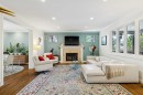3013 Montcalm Crescent Sw, Calgary, AB  - Indoor Photo Showing Living Room With Fireplace 