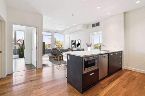 302-2505 17 Avenue Sw, Calgary, AB - Indoor Photo Showing Kitchen