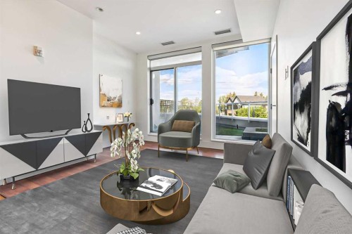 302-2505 17 Avenue Sw, Calgary, AB - Indoor Photo Showing Living Room