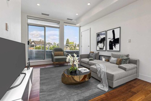 302-2505 17 Avenue Sw, Calgary, AB - Indoor Photo Showing Living Room
