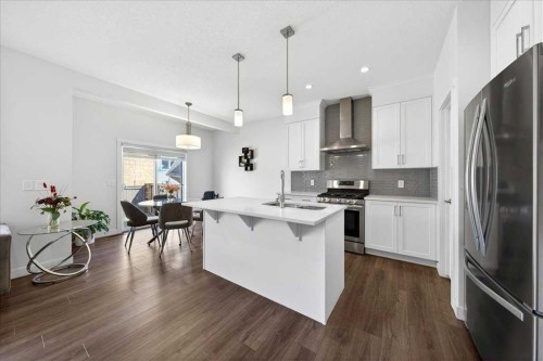 44 Saddlestone Way Ne, Calgary, AB - Indoor Photo Showing Kitchen With Double Sink With Upgraded Kitchen