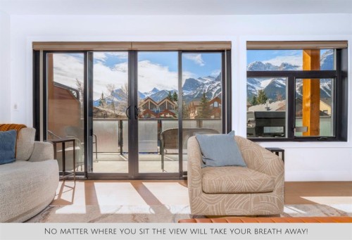 1-826 7Th Street, Canmore, AB - Indoor Photo Showing Living Room