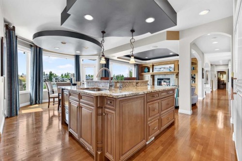 128 Heritage Lake Drive, Heritage Pointe, AB - Indoor Photo Showing Kitchen With Upgraded Kitchen