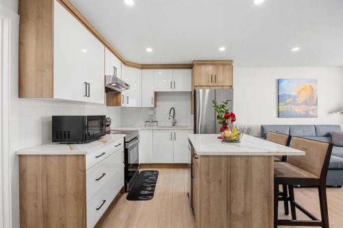 123 Radley Place Se, Calgary, AB - Indoor Photo Showing Kitchen With Upgraded Kitchen