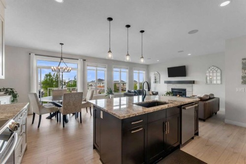 347 Hillcrest Heights Sw, Airdrie, AB - Indoor Photo Showing Kitchen With Upgraded Kitchen