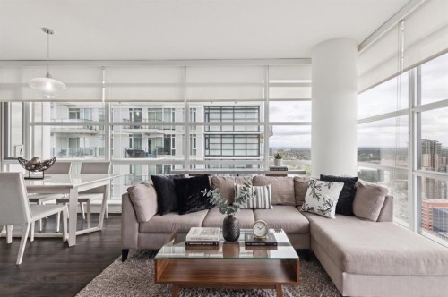 3407-1122 3 Street Se, Calgary, AB - Indoor Photo Showing Living Room