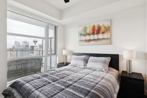 3407-1122 3 Street Se, Calgary, AB - Indoor Photo Showing Bedroom