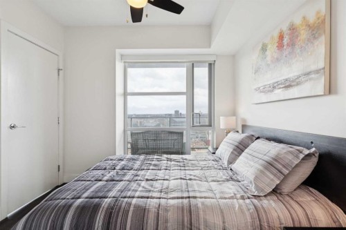 3407-1122 3 Street Se, Calgary, AB - Indoor Photo Showing Bedroom