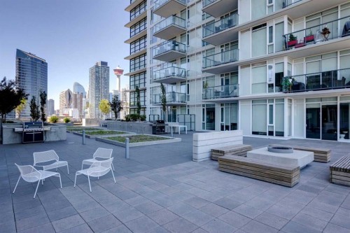 3407-1122 3 Street Se, Calgary, AB - Outdoor With Balcony