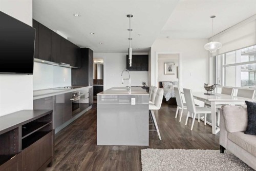 3407-1122 3 Street Se, Calgary, AB - Indoor Photo Showing Kitchen With Upgraded Kitchen