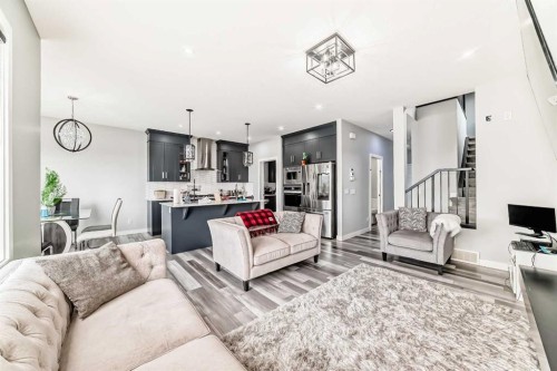 123 Red Sky Crescent Ne, Calgary, AB - Indoor Photo Showing Living Room