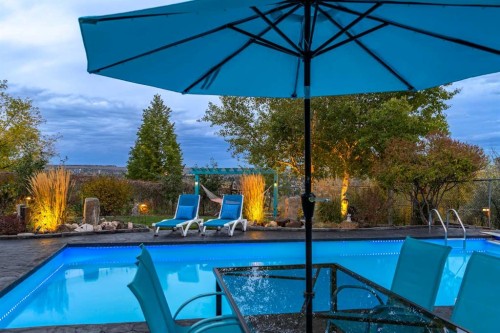 366 Patterson Boulevard Sw, Calgary, AB - Outdoor With In Ground Pool With Backyard