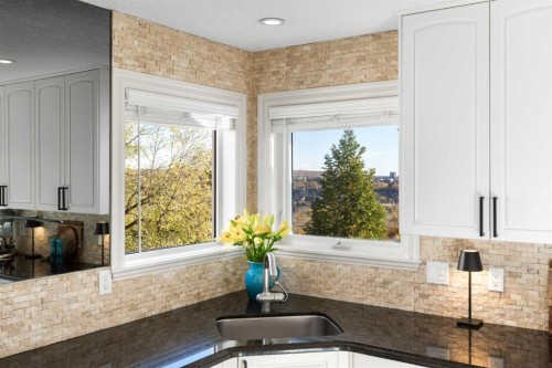 366 Patterson Boulevard Sw, Calgary, AB - Indoor Photo Showing Kitchen With Double Sink