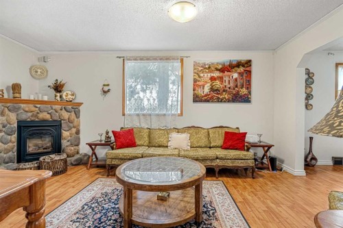 1616 3 Street Nw, Calgary, AB - Indoor Photo Showing Living Room With Fireplace