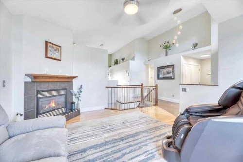 188 Aspen Creek Crescent, Strathmore, AB - Indoor Photo Showing Living Room With Fireplace