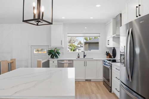 87 Armstrong Crescent Se, Calgary, AB - Indoor Photo Showing Kitchen With Stainless Steel Kitchen With Upgraded Kitchen