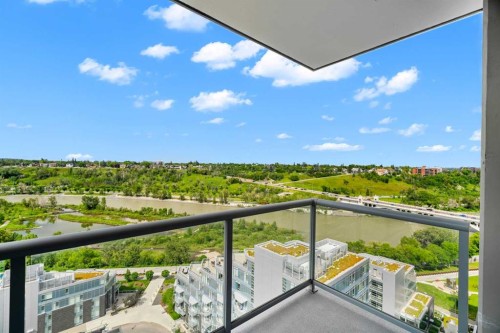 1712-222 Riverfront Avenue Sw, Calgary, AB - Outdoor With Balcony With View