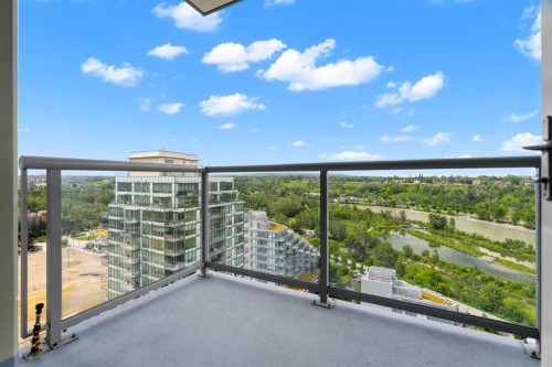1712-222 Riverfront Avenue Sw, Calgary, AB - Outdoor With Balcony With View