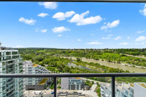 1712-222 Riverfront Avenue Sw, Calgary, AB - Outdoor With Balcony With View