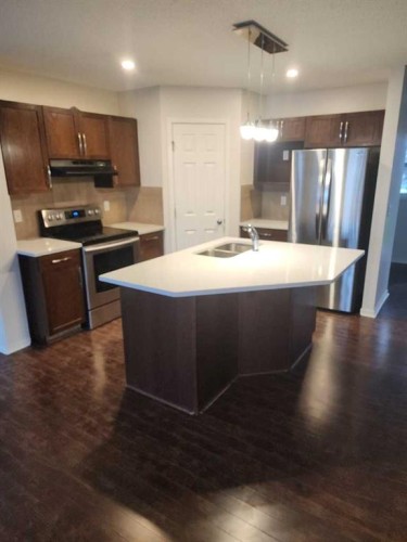 191 Cranberry Green Se, Calgary, AB - Indoor Photo Showing Kitchen With Stainless Steel Kitchen With Double Sink
