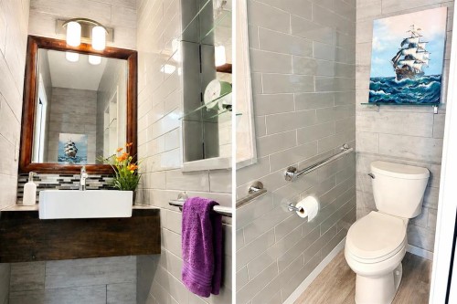 156 Belmont Boulevard Sw, Calgary, AB - Indoor Photo Showing Bathroom