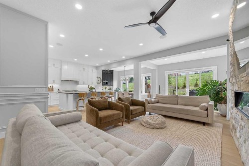 125 Hampstead Mews Nw, Calgary, AB - Indoor Photo Showing Living Room With Fireplace