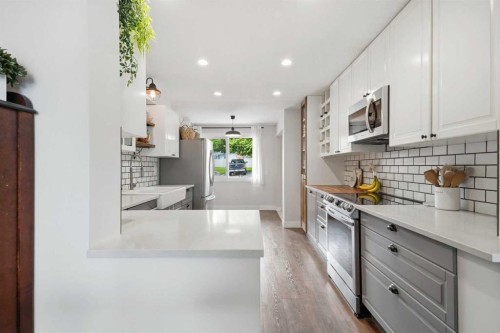 25-228 Theodore Place Nw, Calgary, AB - Indoor Photo Showing Kitchen With Upgraded Kitchen