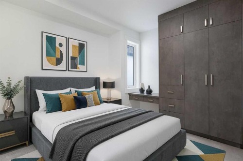 1108 6 Street Ne, Calgary, AB - Indoor Photo Showing Bedroom
