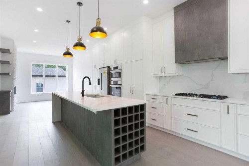 1108 6 Street Ne, Calgary, AB - Indoor Photo Showing Kitchen With Upgraded Kitchen