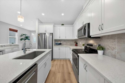 62 Evanscrest Road Nw, Calgary, AB - Indoor Photo Showing Kitchen With Upgraded Kitchen