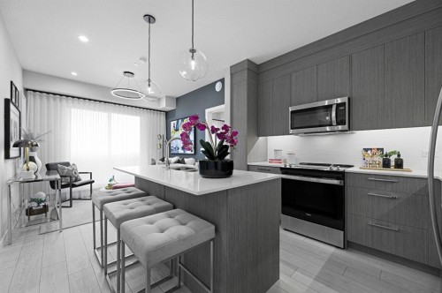 1521-63 Corner Glen Crescent Ne, Calgary, AB - Indoor Photo Showing Kitchen With Upgraded Kitchen