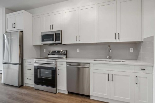 3117-1802 Mahogany Boulevard Se, Calgary, AB - Indoor Photo Showing Kitchen With Stainless Steel Kitchen