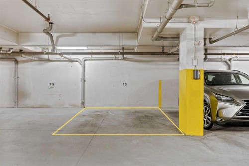 701-10 Shawnee Hill Sw, Calgary, AB - Indoor Photo Showing Garage