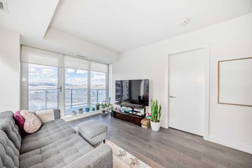 2001-1025 5 Avenue Sw, Calgary, AB - Indoor Photo Showing Living Room
