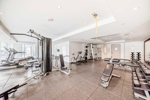 2001-1025 5 Avenue Sw, Calgary, AB - Indoor Photo Showing Gym Room