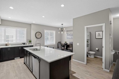 412 Nolanlake Villas Nw, Calgary, AB - Indoor Photo Showing Kitchen With Double Sink