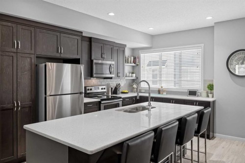 412 Nolanlake Villas Nw, Calgary, AB - Indoor Photo Showing Kitchen With Double Sink With Upgraded Kitchen